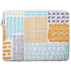 Premium Quality Elegant Orange 17  Vertical Laptop Sleeve Case With Pocket