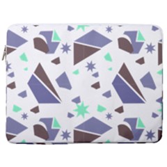 Seamless Pattern Geometric Texture 17  Vertical Laptop Sleeve Case With Pocket