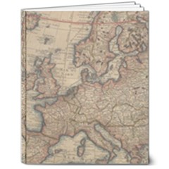 Old Vintage Classic Map Of Europe 8  X 10  Hardcover Notebook