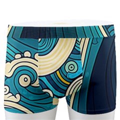 Waves Ocean Sea Abstract Whimsical Abstract Art 3 Men s Boxer Briefs