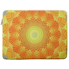 Sunshine Sunny Sun Abstract Yellow 17  Vertical Laptop Sleeve Case With Pocket