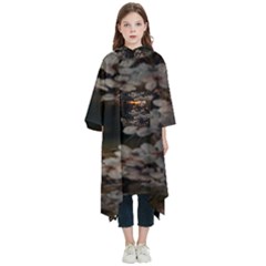 White Flower Kids  Hooded Rain Ponchos