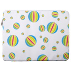 Balloon Ball District Colorful 17  Vertical Laptop Sleeve Case With Pocket