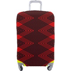 Pattern Rot Schwarz Luggage Cover (large)