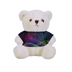 Particles Waves Line Multicoloured Full Print Cuddly Teddy Bear