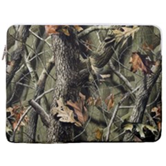 Realtree Camo Seamless Pattern Camo Hunting 17  Vertical Laptop Sleeve Case With Pocket
