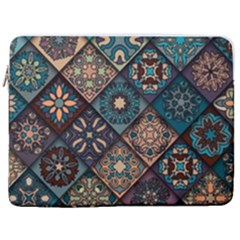 Flower Texture Background Colorful Pattern 17  Vertical Laptop Sleeve Case With Pocket