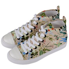 Textile Fabric Tropical Women s Mid-top Canvas Sneakers