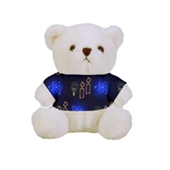 Background Doodles Candles Graphic Full Print Cuddly Teddy Bear
