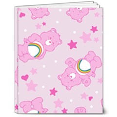 Cheer Bear Pink, Care, Care Bears, Cartoon 8  X 10  Hardcover Notebook