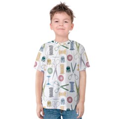Pattern Seamless Texture Sewing Kids  Cotton T-shirt