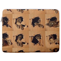 Carton, Brown 17  Vertical Laptop Sleeve Case With Pocket