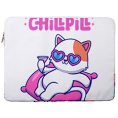 Bottle Chic Print Patterns 17  Vertical Laptop Sleeve Case With Pocket