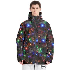 Christmas Lights Men s Multi Pockets Zip Ski And Snowboard Waterproof Breathable Jacket
