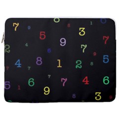 Numbers, Math, Keyboard 17  Vertical Laptop Sleeve Case With Pocket