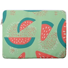 Watermelon Dots Summer Pattern 17  Vertical Laptop Sleeve Case With Pocket