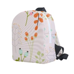 Boho Pattern Berries Flowers Nature Kids  Age 2-4 Lightweight Preschool Backpack