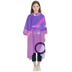 Colorful Labstract Wallpaper Theme Kids  Hooded Rain Ponchos