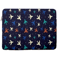 Blue Sky Airplanes Planes 17  Vertical Laptop Sleeve Case With Pocket