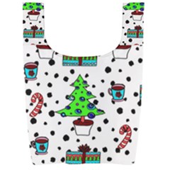 It`s Cold Outside Christmas Pattern Foldable Shopping Bag