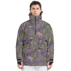 Vibrant Collage Vibes Print Men s Pullover Zip Ski And Snowboard Waterproof Breathable Jacket