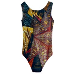 Stars Lanterns Lighting Kids  Cut-out Back One Piece Swimsuit