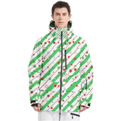 Christmas Paper Stars Pattern Texture Background Colorful Colors Seamless Men s Multi Pockets Zip Ski And Snowboard Waterproof Breathable Jacket