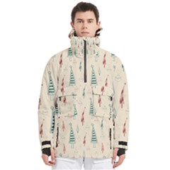 Trees Christmas Holiday Pattern Men s Pullover Zip Ski And Snowboard Waterproof Breathable Jacket