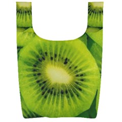Kiwi Fruits, Close-up, Exotic Fruit Foldable Shopping Bag