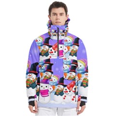 Let s Have Fun With Snowmen Men s Pullover Zip Ski And Snowboard Waterproof Breathable Jacket