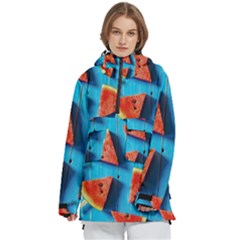 Watermelons, Fruits Women s Pullover Zip Ski And Snowboard Waterproof Breathable Jacket