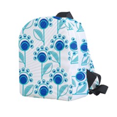 Blue Daisy Minimalist Leaves   Kids  Age 2-4 Lightweight Preschool Backpack