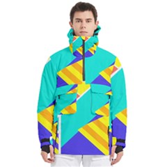 Geometric  Design 04 Men s Pullover Zip Ski And Snowboard Waterproof Breathable Jacket