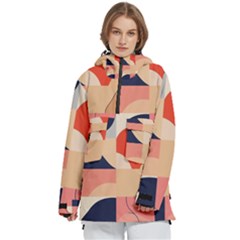 Minimalist Pattern With Simple Lines And Shapes, Creating A Clean And Modern Aesthe Women s Pullover Zip Ski And Snowboard Waterproof Breathable Jacket