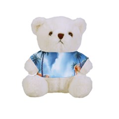 Delicate Watercolor Painting Surreal Oasis Scene With Intense Dramatic Lighting Full Print Cuddly Teddy Bear