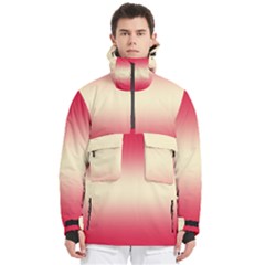Crimson Red To Cream Yellow Bilinear Gradient Men s Pullover Zip Ski And Snowboard Waterproof Breathable Jacket