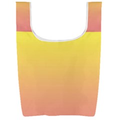 Electric Yellow To Coral Pink Linear Gradient Foldable Shopping Bag