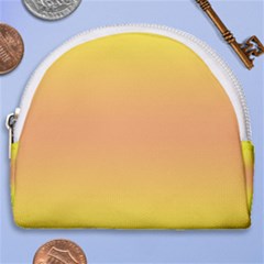 Electric Yellow To Coral Pink Bilinear Gradient Horseshoe Style Canvas Pouch