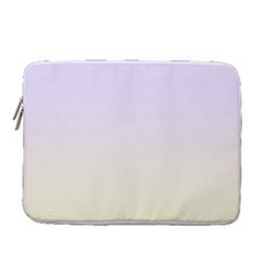 Pale Violet To Cream Yellow Linear Gradient 14  Vertical Laptop Sleeve Case With Pocket