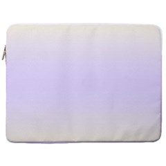 Cream Yellow To Pale Violet Bilinear Gradient 17  Vertical Laptop Sleeve Case With Pocket