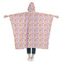 Personalized Name Colorful Flower Kids  Hooded Rain Ponchos View2