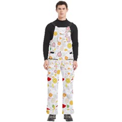 Pattern Seamless Texture Fruit Men s Side Zip Front Pouch Ski And Snowboard Bib Pants	