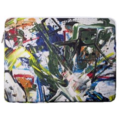 Snow In A City-1-1 17  Vertical Laptop Sleeve Case With Pocket