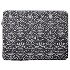 Gothic Leaf Pattern 2 17  Vertical Laptop Sleeve Case With Pocket