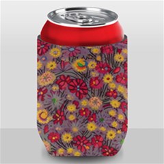Mid Century Retro Floral 1970s 1960s Pattern 90 Can Holder