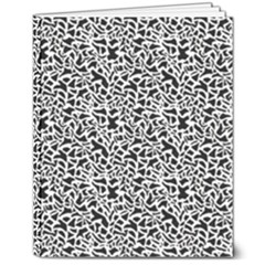 Black White Giraffe Pattern 8  X 10  Hardcover Notebook