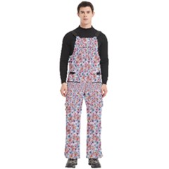 Floral Mix Men s Side Zip Front Pouch Ski And Snowboard Bib Pants	