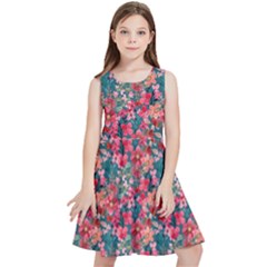 Red Flowers 2 Kids  Skater Dress