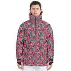 Red Flowers 2 Men s Pullover Zip Ski And Snowboard Waterproof Breathable Jacket