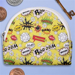Cartoon Comics Pattern Horseshoe Style Canvas Pouch